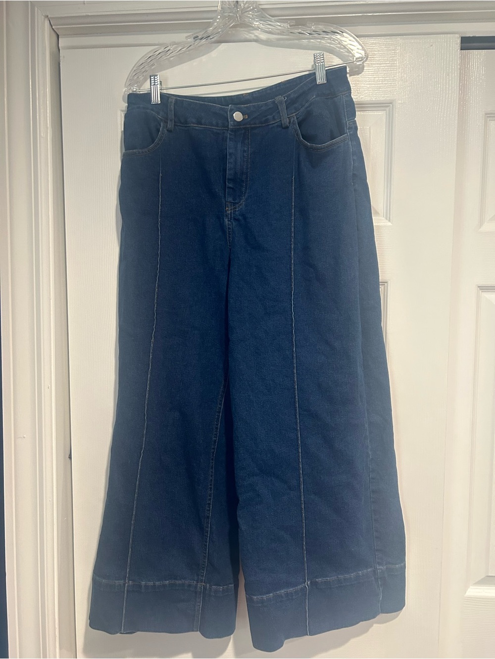 entro Wide-Leg Jeans in Dark Blue